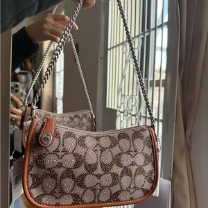 Coach Crystal signature swinger 20